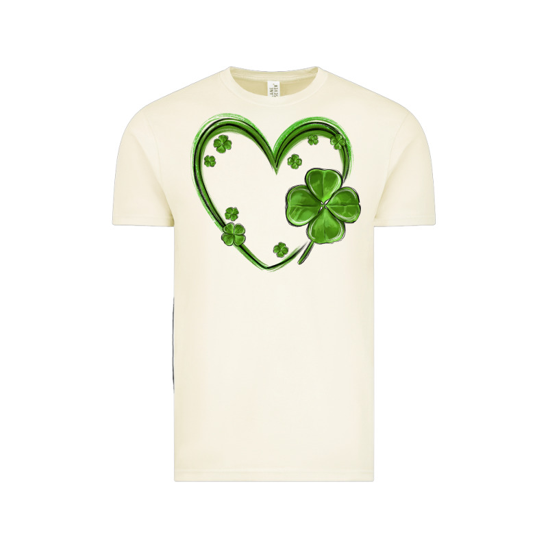 St Patricks Day Shamrock Heart Vintage Tee by MaliasSmallBusiness | Teevron