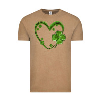 Vintage Coffee st patricks day shamrock heart Vintage Tee - MaliasSmallBusiness