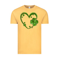 Vintage Mustard st patricks day shamrock heart Vintage Tee - MaliasSmallBusiness