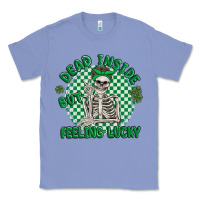 Colony Blue dead inside but feeling lucky Classic Tee - MaliasSmallBusiness