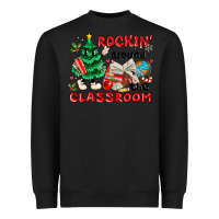 Black rockin around the classroom Heavyweight Sweatshirt - MaliasSmallBusiness
