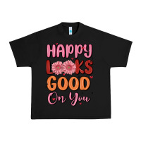 Black happy looks good on you Urban Heavy Tee - MaliasSmallBusiness