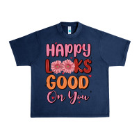 Navy happy looks good on you Urban Heavy Tee - MaliasSmallBusiness