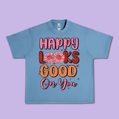 Happy Looks Good On You Urban Heavy Tee Designed By Maliassmallbusiness