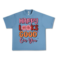 Pebble Blue happy looks good on you Urban Heavy Tee - MaliasSmallBusiness