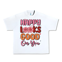White happy looks good on you Urban Heavy Tee - MaliasSmallBusiness