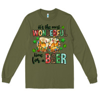Army Green its the most wonderful time for a year Long Sleeve Tee - MaliasSmallBusiness