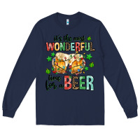 Navy its the most wonderful time for a year Long Sleeve Tee - MaliasSmallBusiness