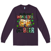 Plum its the most wonderful time for a year Long Sleeve Tee - MaliasSmallBusiness