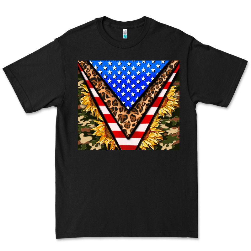 American Sunflower And Camouflage Premium Tee by AdoDesignShop | Teevron