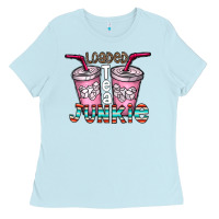 Baby Blue loaded tea junkie Ladies Tee - CowhideDigitalArt