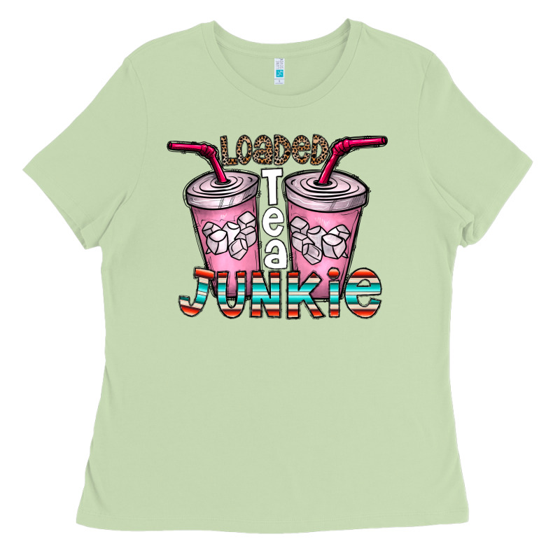 Loaded Tea Junkie Ladies Tee by CowhideDigitalArt | Teevron