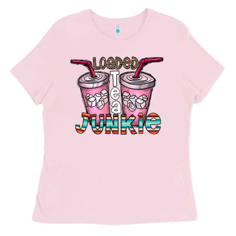 Loaded Tea Junkie Ladies Tee by CowhideDigitalArt | Teevron