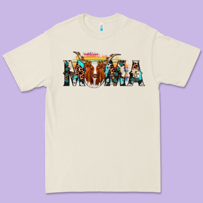 Longhorn Mama Premium Tee Designed By Adodesignshop