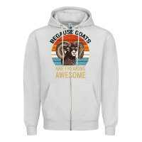 Dove Grey Because Goats Are Freaking Awesome Zipper Hoodie - Bettercallsaul