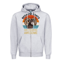 Heather Grey Because Goats Are Freaking Awesome Zipper Hoodie - Bettercallsaul