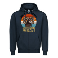 Navy Because Goats Are Freaking Awesome Zipper Hoodie - Bettercallsaul