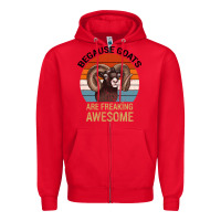 Red Because Goats Are Freaking Awesome Zipper Hoodie - Bettercallsaul