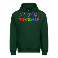 Forest Green Western Dare To Be Yourself LGBTQ Urban Hoodie - BundleAndBundleShop