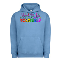 Pigment Pebble Blue Western Dare To Be Yourself LGBTQ Urban Hoodie - BundleAndBundleShop