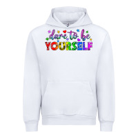 White Western Dare To Be Yourself LGBTQ Urban Hoodie - BundleAndBundleShop