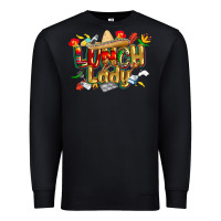 Black cinco de mayo lunch lady Premium Sweatshirt - CowGirlArtShop