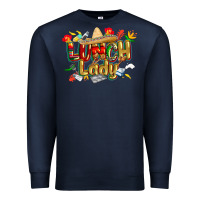 Navy cinco de mayo lunch lady Premium Sweatshirt - CowGirlArtShop