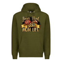 Army Green livin that sports mom life Premium Hoodie - CowGirlArtShop