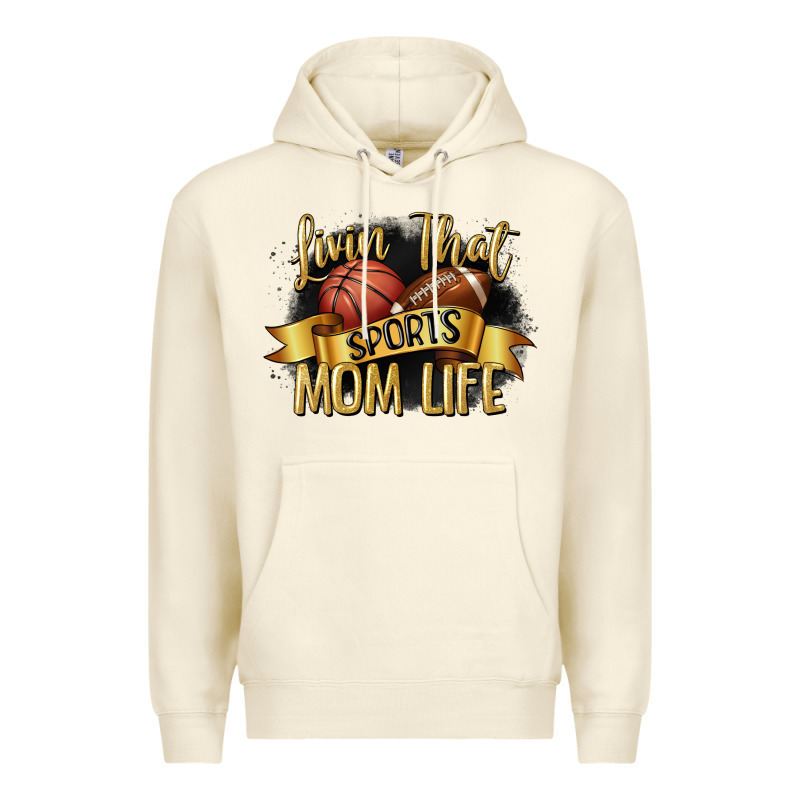 Livin That Sports Mom Life Premium Hoodie by CowGirlArtShop | Teevron