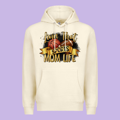 Livin That Sports Mom Life Premium Hoodie Designed By Cowgirlartshop