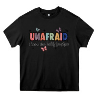 Black unafraid Heavy Core Tee - JahusDesignShop