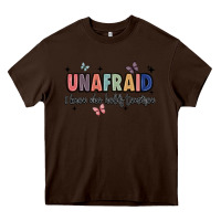 Chocolate Brown unafraid Heavy Core Tee - JahusDesignShop