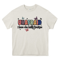Cream unafraid Heavy Core Tee - JahusDesignShop