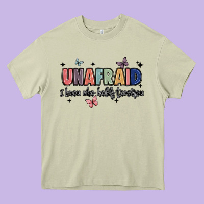 Unafraid Heavy Core Tee Designed By Jahusdesignshop
