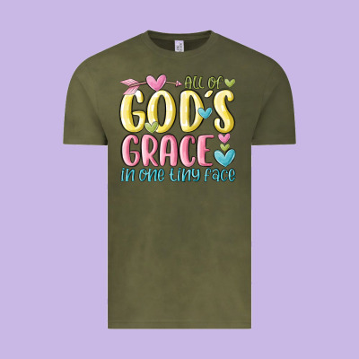 All Of God's Grace In One Tiny Face Vintage Tee Designed By Maliassmallbusiness