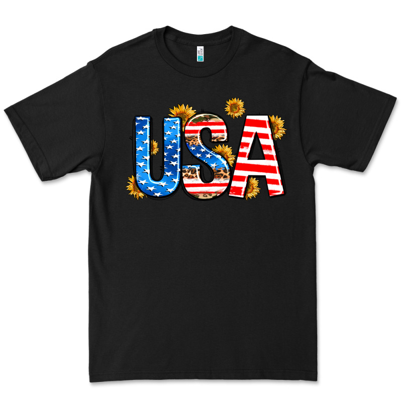 Usa Sunflower Premium Tee by AdoDesignShop | Teevron