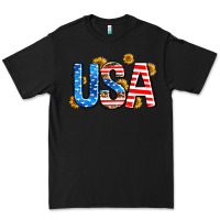 Black usa sunflower Premium Tee - AdoDesignShop