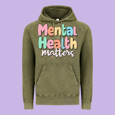 Mental Health Matters Vintage Hoodie Designed By Maliassmallbusiness