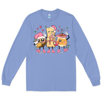 Colony Blue mexican christmas pan dulce cartoon characters Long Sleeve Tee - MaliasSmallBusiness
