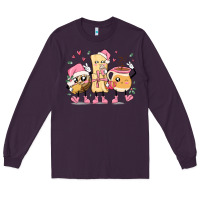 Plum mexican christmas pan dulce cartoon characters Long Sleeve Tee - MaliasSmallBusiness
