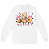 White mexican christmas pan dulce cartoon characters Long Sleeve Tee - MaliasSmallBusiness