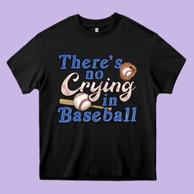 Theres No Crying In Baseball Heavy Core Tee Designed By Jahusdesignshop