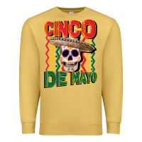 Antique Gold cinco de mayo with skull Premium Sweatshirt - CowGirlArtShop