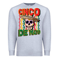 Heather Grey cinco de mayo with skull Premium Sweatshirt - CowGirlArtShop