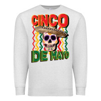 Oatmeal Heather cinco de mayo with skull Premium Sweatshirt - CowGirlArtShop