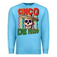 Ocean Blue cinco de mayo with skull Premium Sweatshirt - CowGirlArtShop