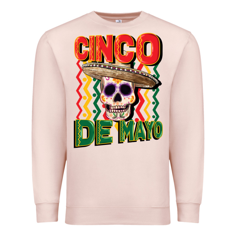 Cinco De Mayo With Skull Premium Sweatshirt by CowGirlArtShop | Teevron