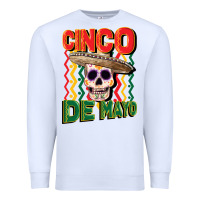 White cinco de mayo with skull Premium Sweatshirt - CowGirlArtShop