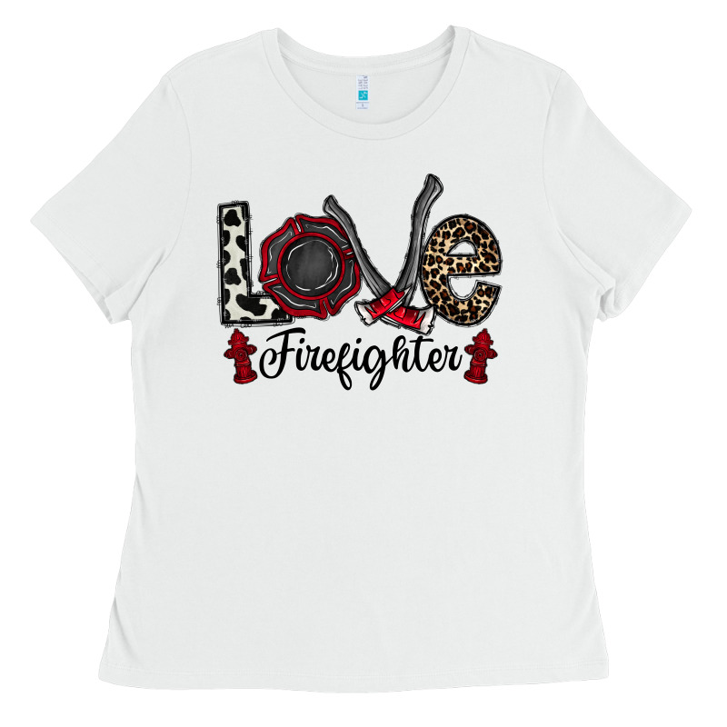 Love Firefighter Ladies Tee by CowhideDigitalArt | Teevron