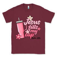 Burgundy jesus fills my cup Classic Tee - JahusDesignShop